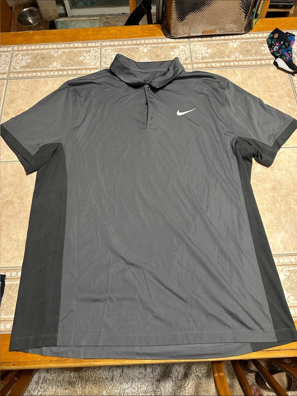 Nike Men’s Gray and Dark Gray Performance Polo - 2XL - Picture 1 of 3